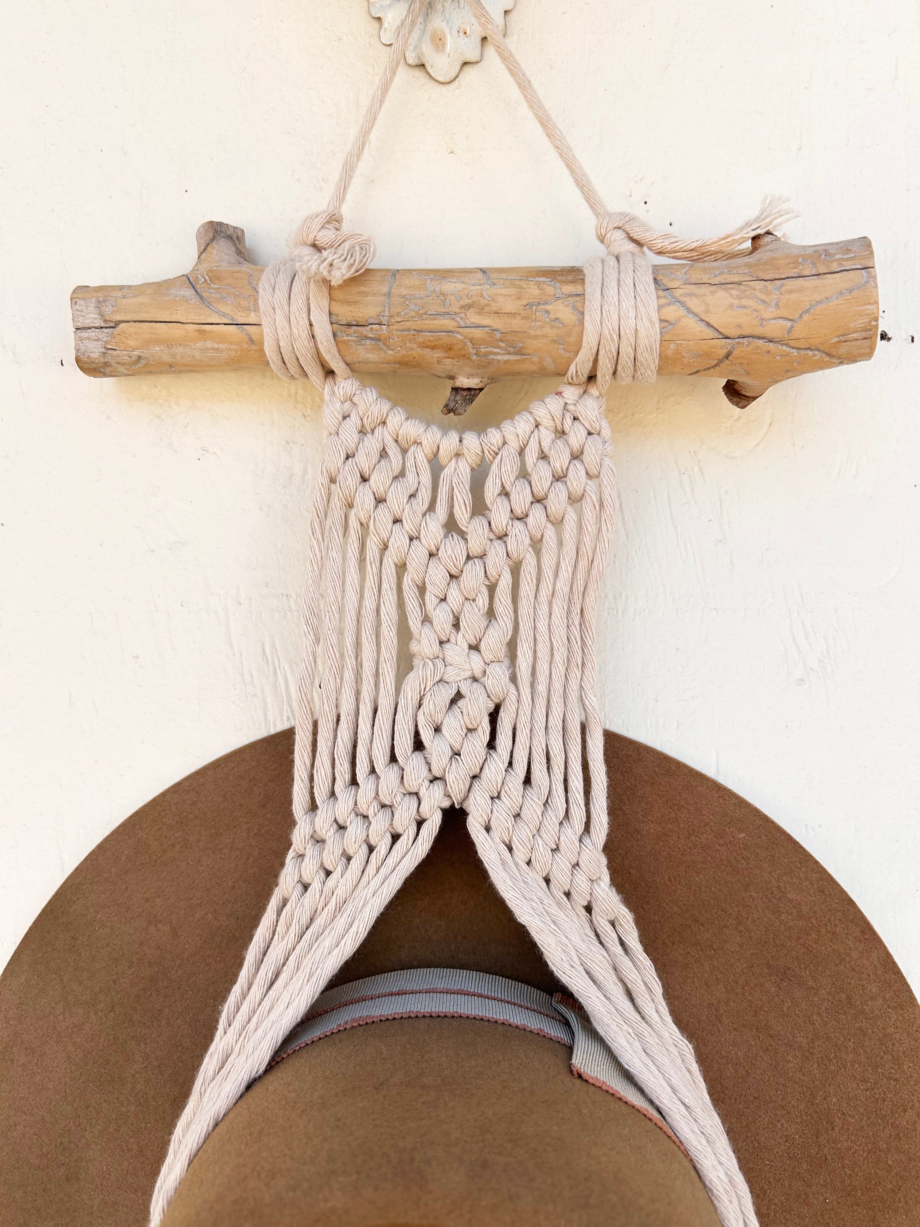 Macrame Hat Hanger